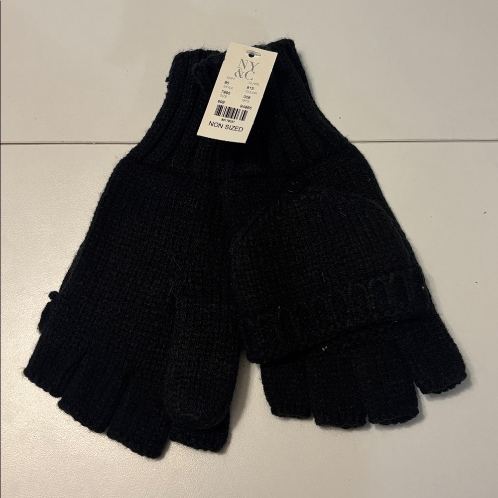 🆕 NWT New York & Company Fingerless Gloves, With Finger Covers